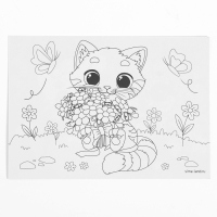 Аппликация стразами для детей «Щенок с Котенком», А6, набор для творчества Аппликация стразами для детей «Щенок с Котенком», А6, набор для творчества