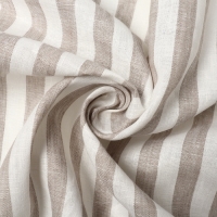 Комплект штор для кухни Этель "Soprano" 140х180 см-2 шт, подхваты 2 шт, лен 100%,180гр/м2