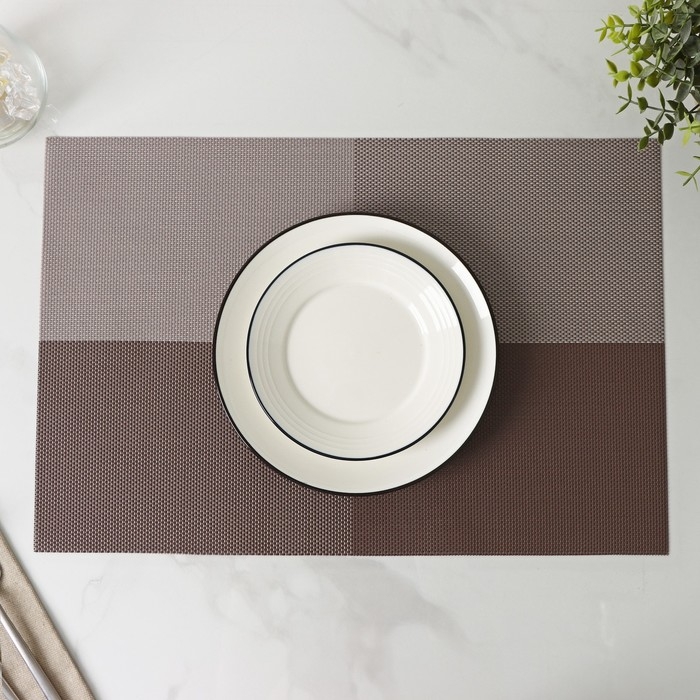 Салфетка сервировочная на стол «Настроение», 45×30 см, цвет коричневый Салфетка сервировочная на стол «Настроение», 45×30 см, цвет коричневый