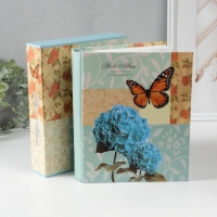 Фотоальбом на 200 фото 10х15 см "Бабочка и гортензии" в коробке 5х21х25,5 см Фотоальбом на 200 фото 10х15 см "Бабочка и гортензии" в коробке 5х21х25,5 см