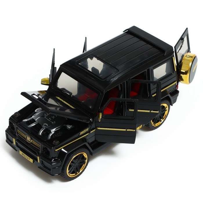 Машина металлическая, инерционная, 1:24, открываются двери, капот, багажник, цвет чёрный Машина металлическая, инерционная, 1:24, открываются двери, капот, багажник, цвет чёрный