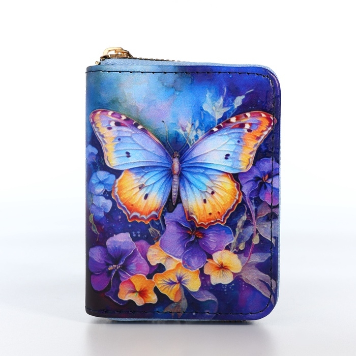 Кошелёк на молнии, цвет синий Кошелёк на молнии, цвет синий