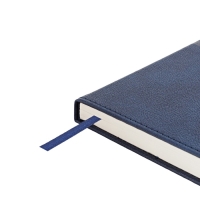 Ежедневник недатированный А5, 136 листов LYON, твердая обложка из искусственной кожи, магнитный хлястик, ляссе, кремовый блок 70 г/м2, синий