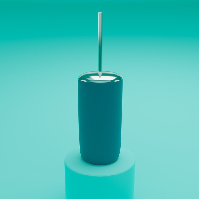 Набор аксессуаров для ванной комнаты &laquo;Тринити&raquo;, 6 предметов (мыльница, дозатор для мыла, два стакана, ёрш, ведро), цвет голубой