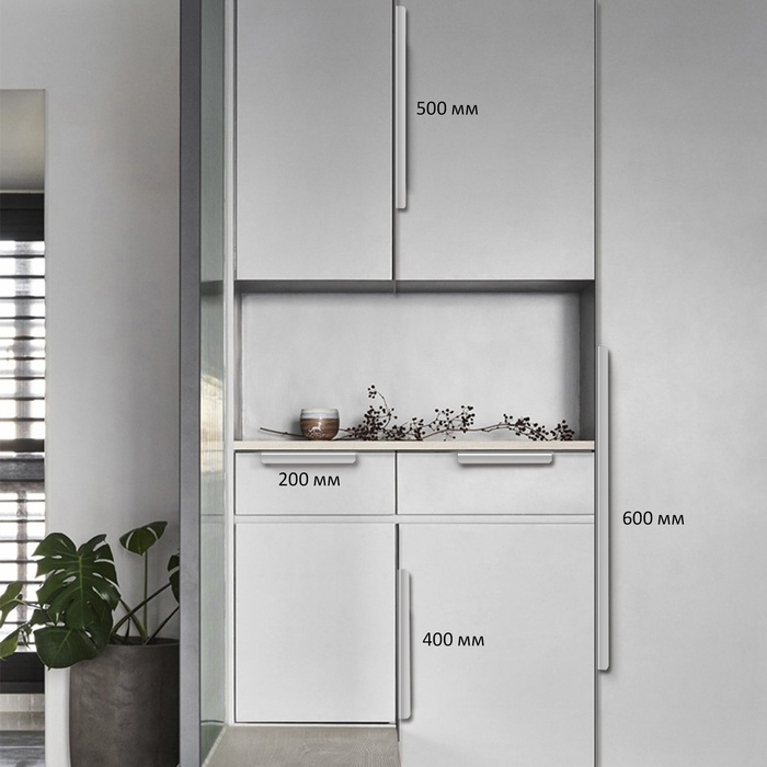 Ручка торцевая CAPPIO RP100SC, L=400 мм, цвет матовый хром Ручка торцевая CAPPIO RP100SC, L=400 мм, цвет матовый хром