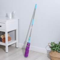 Швабра с отжимом Доляна, насадка из микрофибры &laquo;Плетенка&raquo; 80 гр, стальная ручка 119 см