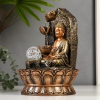 Фонтан настольный от сети, подсветка "Будда в арке с водопадом" 30х21х21 см Фонтан настольный от сети, подсветка "Будда в арке с водопадом" 30х21х21 см