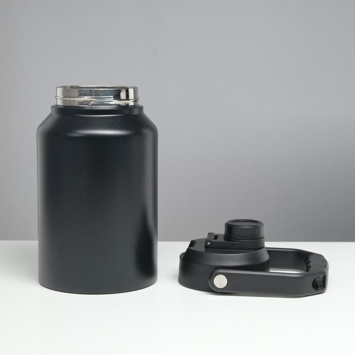 Термос, 2 л, Тропа "Бидон", сохраняет тепло 48 ч, чёрный