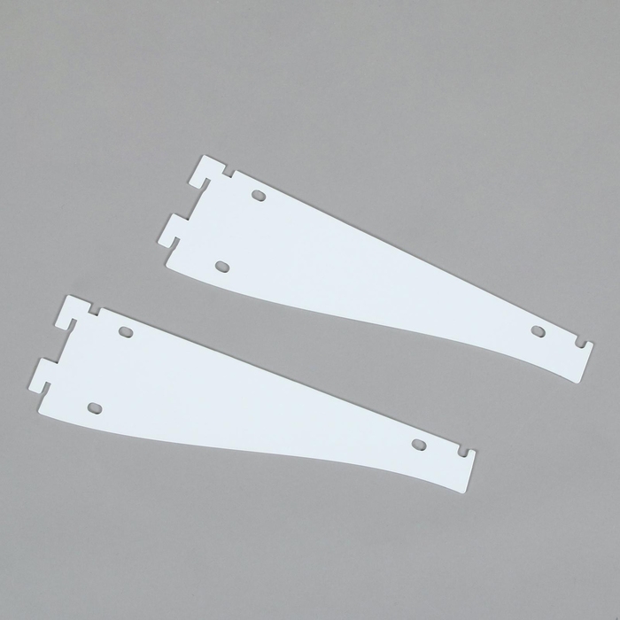 Кронштейн-полкодержатель для стеллажа, 30 см, для полки с перфорацией, цвет белый