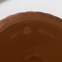 Горшок для цветов с поддоном «Ротанг», 2 л, цвет тёмно-коричневый Горшок для цветов с поддоном «Ротанг», 2 л, цвет тёмно-коричневый