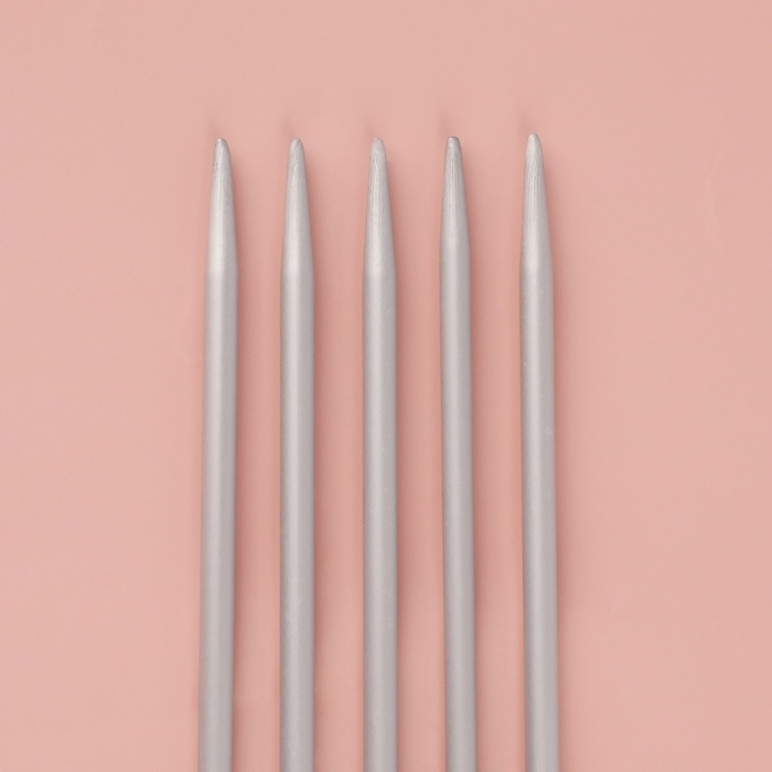 Спицы для вязания, чулочные, с тефлоновым покрытием, d = 4,5 мм, 20 см, 5 шт