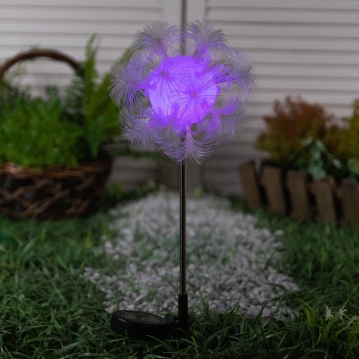 Садовый светильник на солнечной батарее &laquo;Клубок&raquo;, 70 см, 1 LED, свечение мульти (RGB)