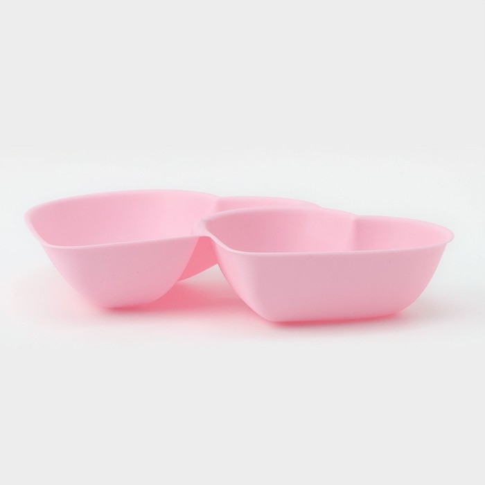 Менажница &laquo;Сердца&raquo;, 2 секции, 27&times;17 см, цвет МИКС