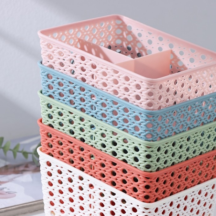 Органайзер для мелочей &laquo;Петельки&raquo;, 3 отделения, 15,5&times;13,5&times;10 см, цвет МИКС