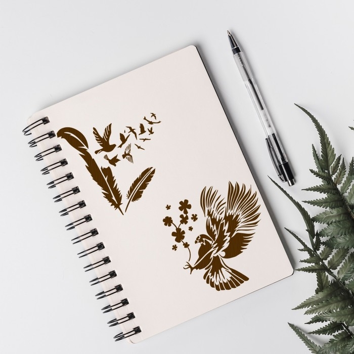 Трафарет пластик "Птицы" набор 6 шт 13х13 см