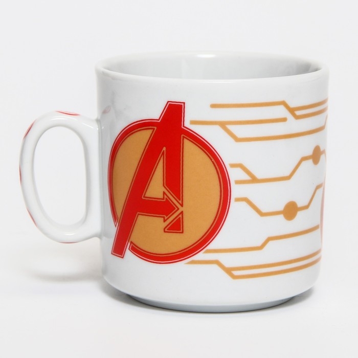 Набор посуды из керамики, 3 предмета: тарелка &Oslash; 16,5 см, миска &Oslash; 14 см, кружка 200 мл, "Мстители", Марвел