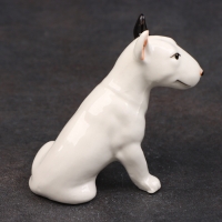 Статуэтка фарфоровая &laquo;Бультерьер черное ухо&raquo;, 10 см, авторская роспись
