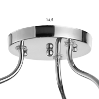 Люстра BayerLux "Дейбен" 3хЕ27 40Вт серебро 35х35х65 см Люстра BayerLux "Дейбен" 3хЕ27 40Вт серебро 35х35х65 см