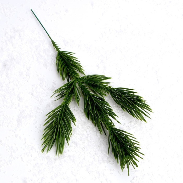 Декор &laquo;Веточка ели&raquo;, набор 5 шт., размер 1 шт. &mdash; 28 &times; 10 &times; 3 см