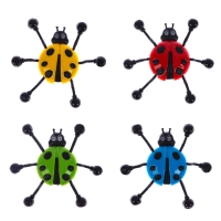 Липучка &laquo;Божья коровка&raquo;, цвета МИКС, на блистере