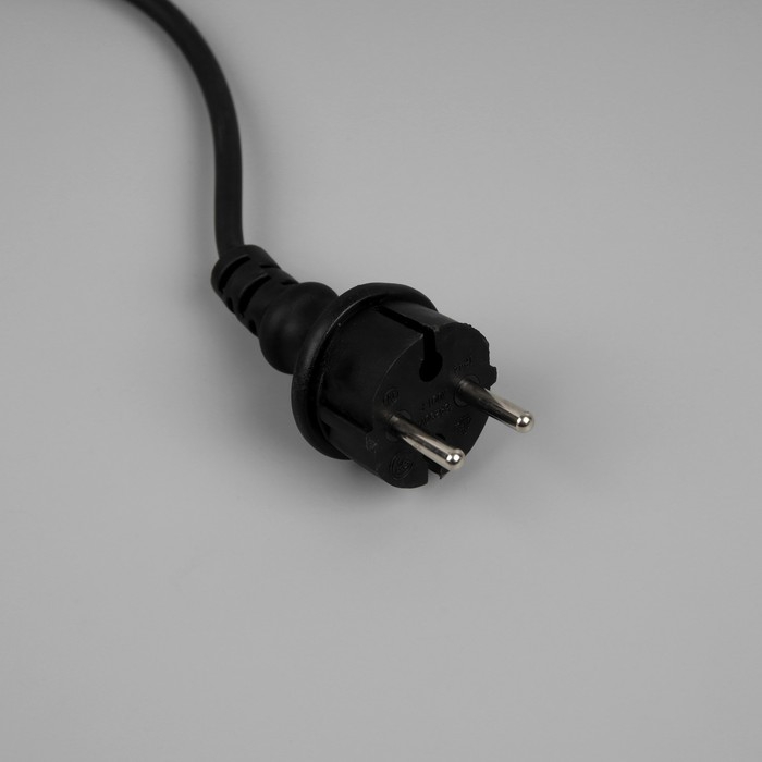 Гирлянда &laquo;Нить&raquo; 10 м, IP65, УМС, тёмная каучуковая нить, 100 LED, свечение белое, мерцание, 220 В