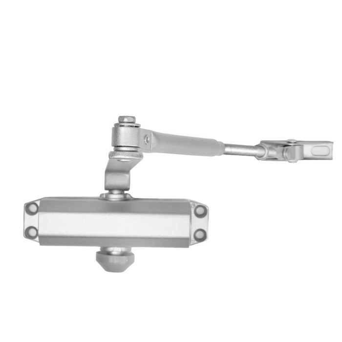 Доводчик дверей ТУНДРА G051  морозостойкий, до -50, до 45, цвет серебро