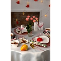 Блюдо керамическое сервировочное &laquo;Голубки на листочке&raquo;, 13&times;13&times;2 см, цвет белый