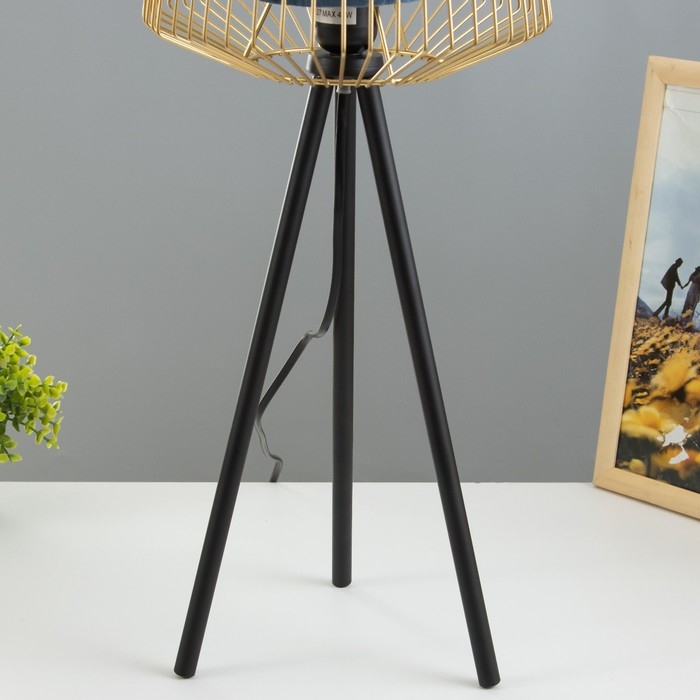 Настольная лампа 42872/1BK Е27 40Вт синий золото 24х24х57см RISALUX Настольная лампа 42872/1BK Е27 40Вт синий золото 24х24х57см RISALUX