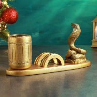 Кашпо - органайзер "Змея Кобра" золото с позолотой Кашпо - органайзер "Змея Кобра" золото с позолотой