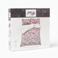 Постельное бельё LoveLife евро Autumn 200х220см,225х240см,50х70см-2шт, жатка, 100% п/э, 100гр/м2