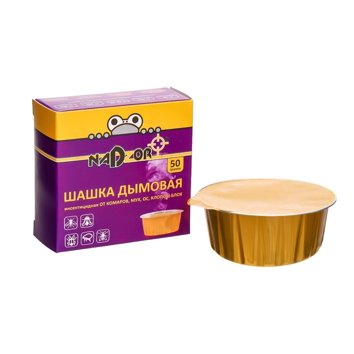 Дымовая шашка "Nadzor", от насекомых, инсектицидная, 50 г
