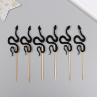 Новогодний топпер для творчества "Чёрная змея" 12.5 см (Новогодний набор 6 шт) Новогодний топпер для творчества "Чёрная змея" 12.5 см (Новогодний набор 6 шт)