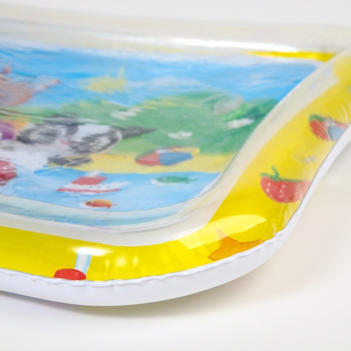 Акваковрик надувной развивающий водный коврик &laquo;Весёлые малыши&raquo;, 65x50 см, Крошка Я