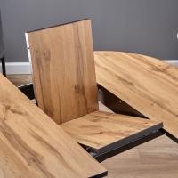 Стол кухонный на одной ножке раздвижной Норд, 90(122)х90х79, ЛДСП 22мм/Пластик, Дуб Вотан