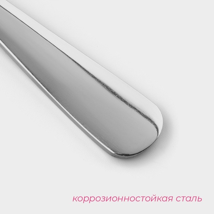 Ложка столовая из нержавеющей стали Доляна «Таун», длина 20,5 см, толщина 2 мм, цвет серебряный Ложка столовая из нержавеющей стали Доляна «Таун», длина 20,5 см, толщина 2 мм, цвет серебряный