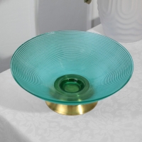 Блюдо сервировочное &laquo;Фьюжн&raquo; на металлической ножке, 24,5 х 24,5 х 9 см