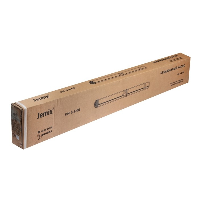 Насос скважинный JEMIX СН 3-2-60, центробежный, 750 Вт, напор 104 м, 50 л/мин, кабель 50 м Насос скважинный JEMIX СН 3-2-60, центробежный, 750 Вт, напор 104 м, 50 л/мин, кабель 50 м