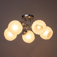 Люстра "Селена" 5х40Вт Е27 Хром 52х52х21см Люстра "Селена" 5х40Вт Е27 Хром 52х52х21см