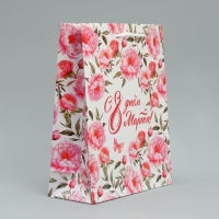 Пакет подарочный ламинированный, упаковка, &laquo;8 марта&raquo;, ML 21 х 25 х 8 см