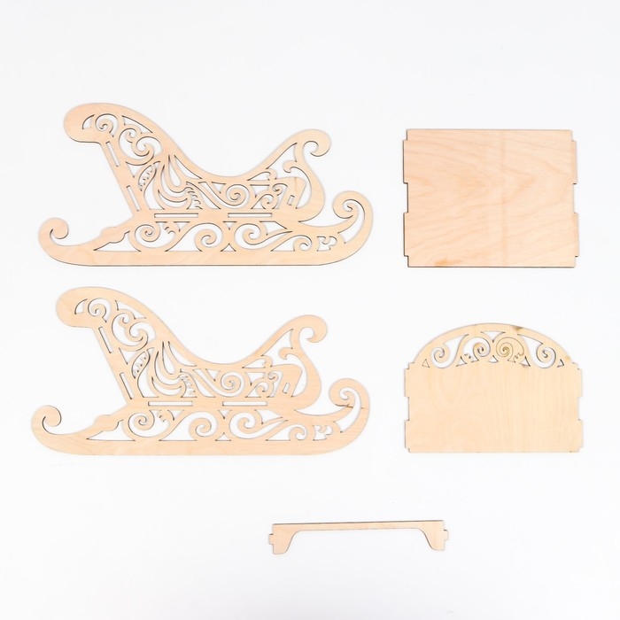 Сувенир "Сани" 31,5х15,5х16 см (набор 5 деталей)