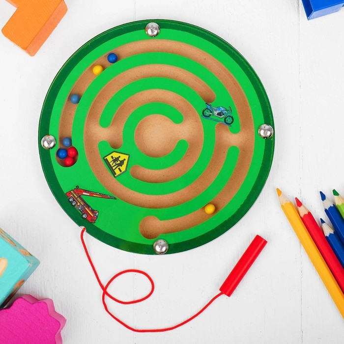 Лабиринт магнитный малый &laquo;Волчок&raquo; цвета МИКС