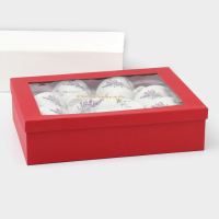 Сервиз фарфоровый чайный Доляна &laquo;Лаванда&raquo;, 12 предметов: 6 чашек 220 мл, 6 блюдец d=14 см