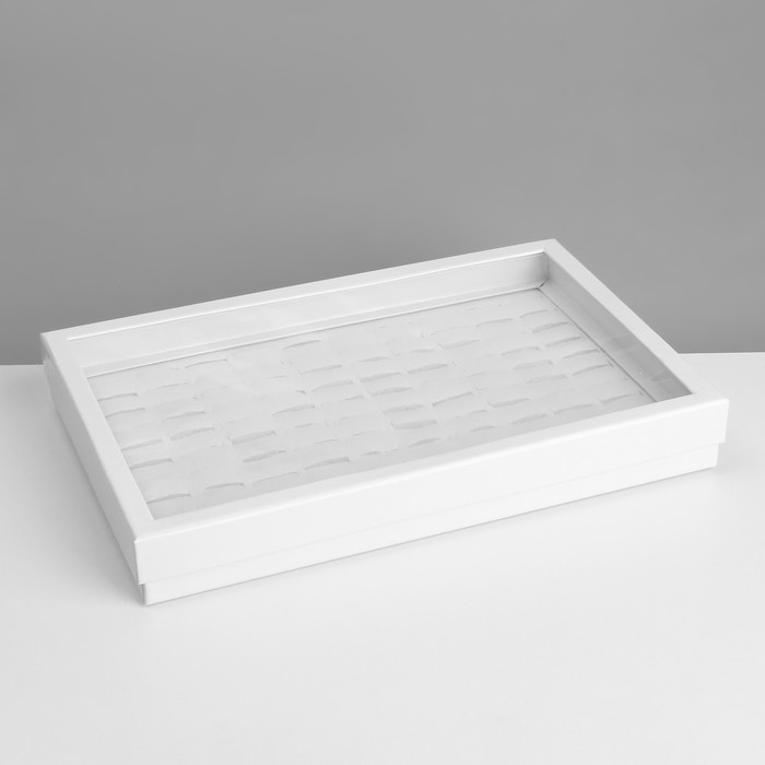 Подставка для украшений &laquo;Шкатулка&raquo; 100 мест, 29&times;19&times;4 см, цвет белый