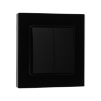 Выключатель TOT Glossy Glass, 10 А, 2 клавиши, скрытый, стекло, черный Выключатель TOT Glossy Glass, 10 А, 2 клавиши, скрытый, стекло, черный
