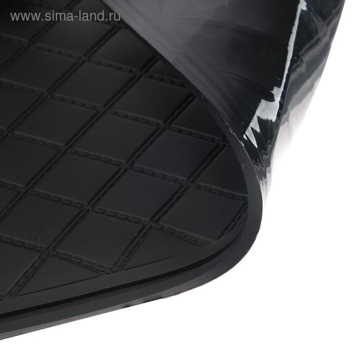 Коврик противоскользящий 20&times;13 см с бортом, черный
