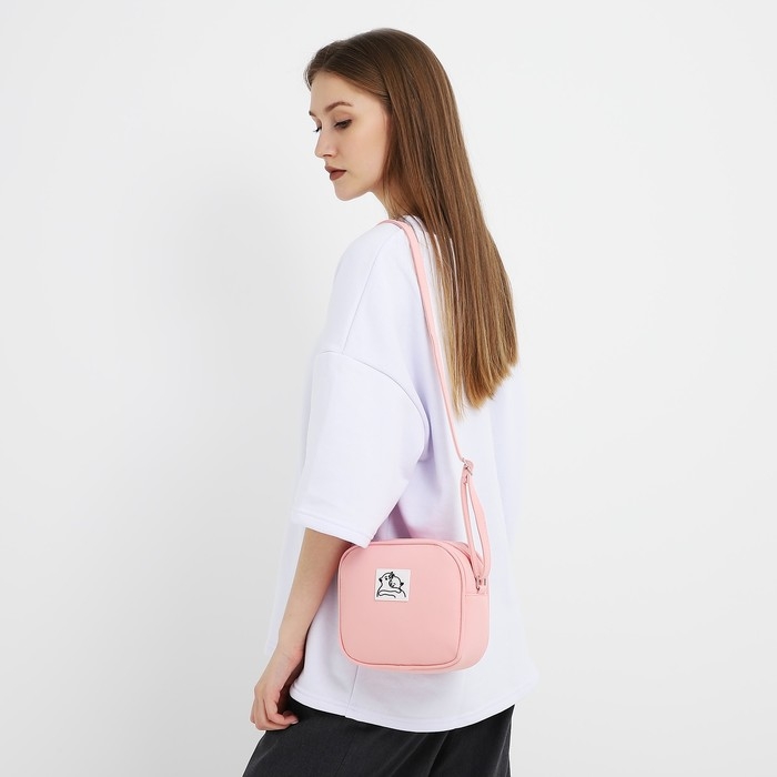 Сумка кросс-боди на молнии, цвет розовый Сумка кросс-боди на молнии, цвет розовый