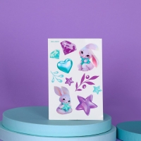 Подарочный набор для девочки «Зайчик», сумка,набор резинок,блокнот,тату Подарочный набор для девочки «Зайчик», сумка,набор резинок,блокнот,тату