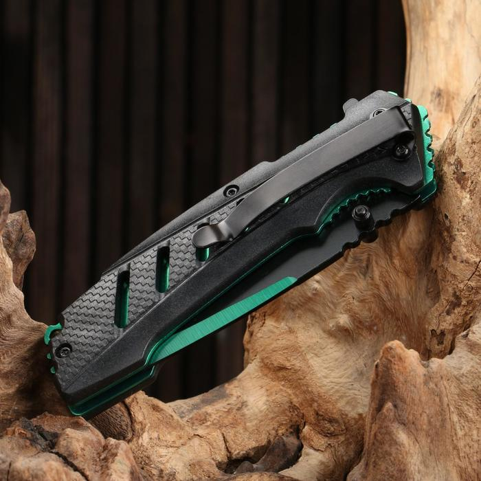 Нож складной "Хамелеон" сталь - 420, рукоять - пластик, зеленый, 21 см