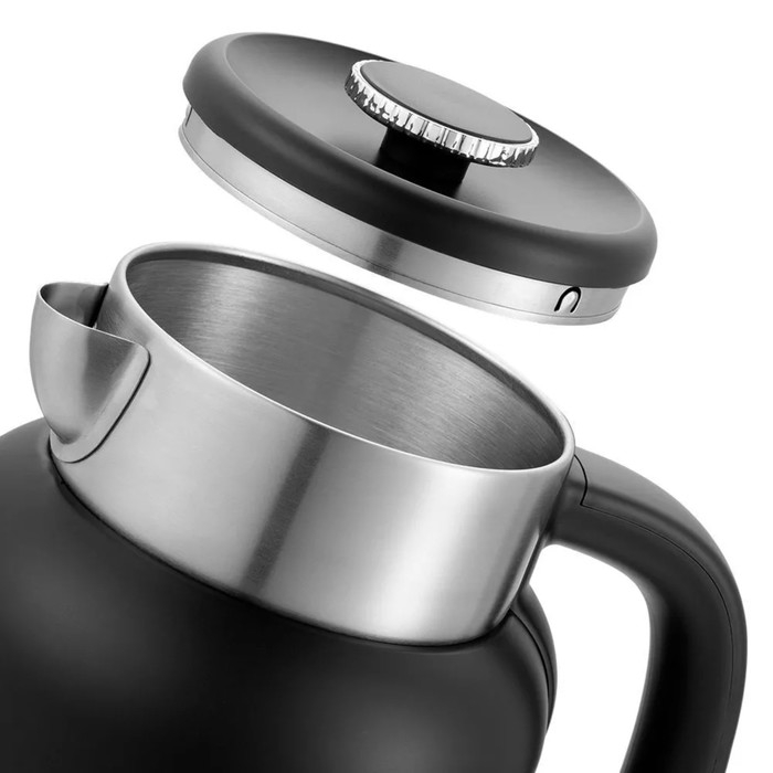 Чайник электрический Kitfort KT-6196-1, металл, 1.5 л, 2200 Вт, чёрный Чайник электрический Kitfort KT-6196-1, металл, 1.5 л, 2200 Вт, чёрный