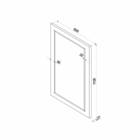 Зеркало настенное в раме "Боско" 60х110 см Зеркало настенное в раме "Боско" 60х110 см